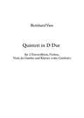 Quintett für 2 Traversflöten, Violine, Viola da Gamba und Hammerklavier (Cembalo)