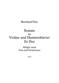 Sonate für Violine und Hammerklavier in Es Dur