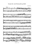 Sonate für zwei Violoncelli in g Moll